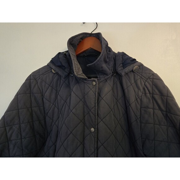 Vtg LL Bean Coat Womens L Blue Thermore Quilted Field Barn Outdoor Winter Chore - Picture 2 of 9